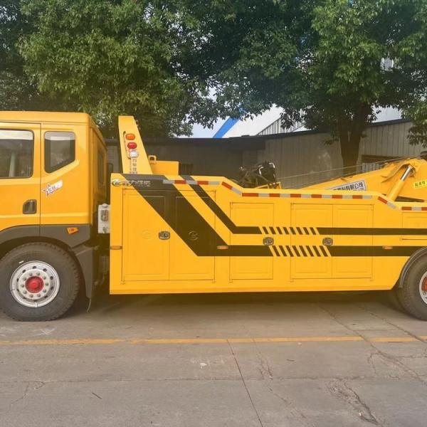 FAW JieFang Heavy Duty Tow Truck Wrecker With Trailer Truck Flatbed Platform Wrecker Truck