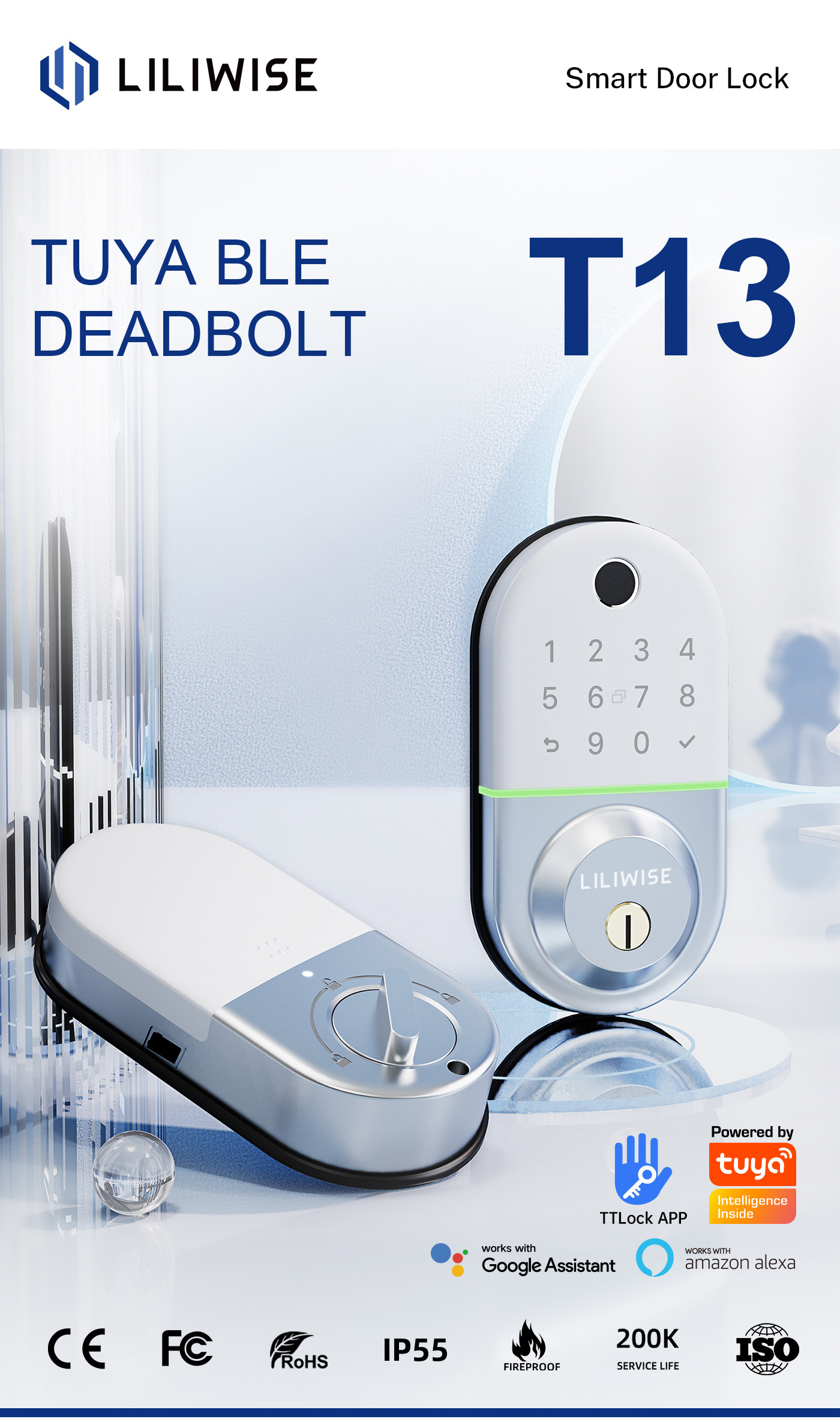 Система управления ПРИЛОЖЕНИЯ замка электронного Deadbolt цифров умная