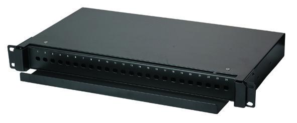 High Finish Fiber Patch Panel 24 Port , LC / Duplex SC Fiber Optic Termination Box YH1005