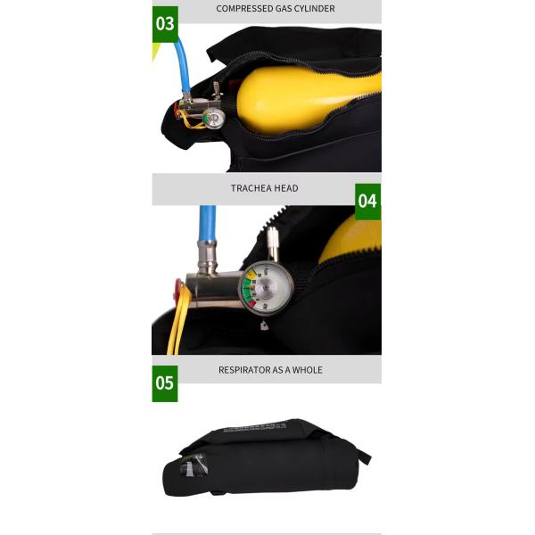 Аварийный дыхательный аппарат для спасения от пожара 3L стальной цилиндр портативный сжатый воздух EEBD пожарная безопасность