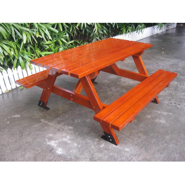 Двухместные деревянные столовые скамейки на улице длиной 1500 мм для колледжа