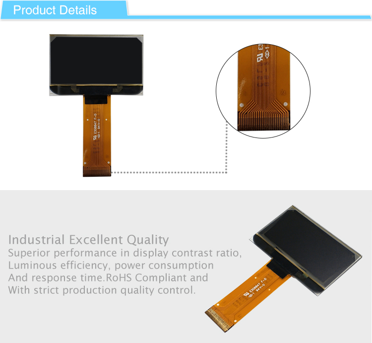 1.54Inch OLED Display 128x64 Module I2C SPI Screen With 24 Pin ZIF Connector