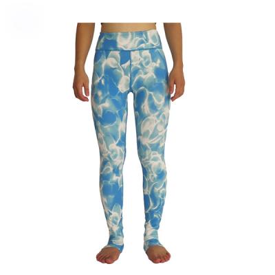 Material de Legging Lycra da ioga das mulheres Stretchable da roupa do desgaste da ioga do projeto da água