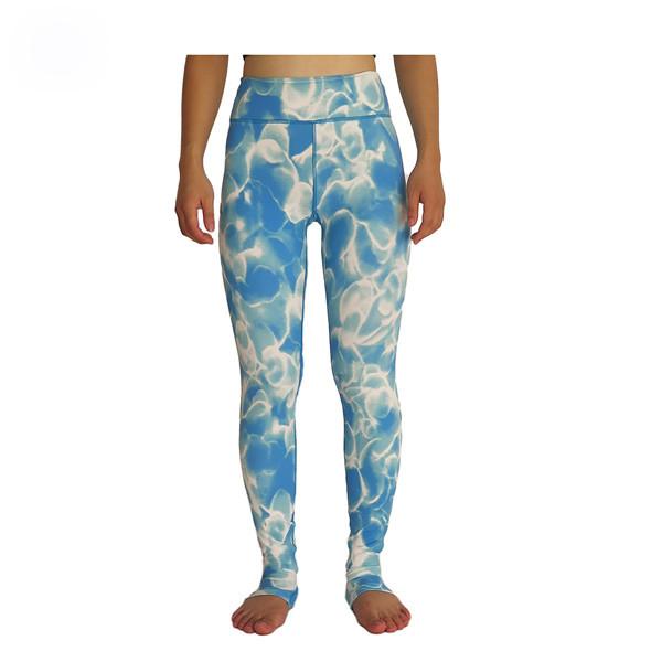 Material de Legging Lycra da ioga das mulheres Stretchable da roupa do desgaste da ioga do projeto da água