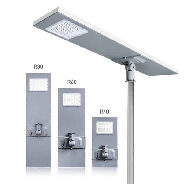 luz de rua solar 30watt montado Polo fotovoltaico do poder superior do diodo emissor de luz 3000k 60watt 100watt
