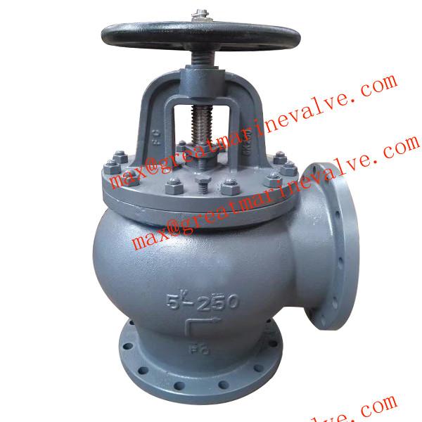 JIS F7306 MARINE CAST IRON ANGLE VALVE 2 to 14 IMPA 750216 750217 750218 750219 750220 750221 750222 750223