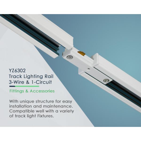 3 Wires Aluminum Commercial Spotlight Track Rail Strip White