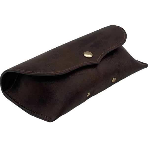 Темный случай стекел Брауна роскошный кожаный, мягкий кожаный случай солнечных о