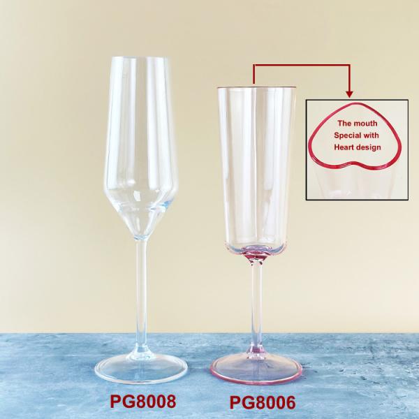 Eco Friendly Reusable Plastic Champagne Flutes Unbreakable