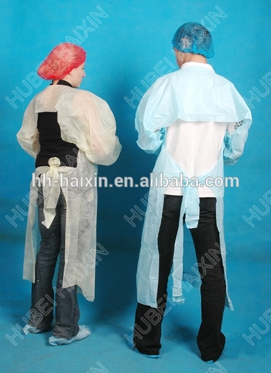 Nonwoven Plastic Isolation Gowns , Unisex Disposable Medical Exam Gowns