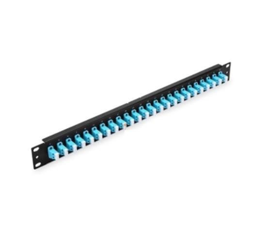 1U Chassis Patch Panel Fiber Optic 24 Port Multi / Single Mode 19 Inch Rack Mounted