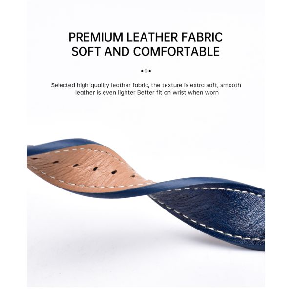 Vintage Blue Genuine Leather Strap