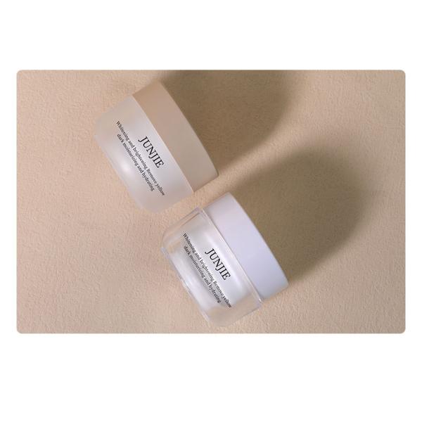 Personaliza las tapas de punta de tornillo 50g Vidrio de crema de cosméticos vacío para protector solar crema y lujo de la cara y el cuerpo crema de embalaje