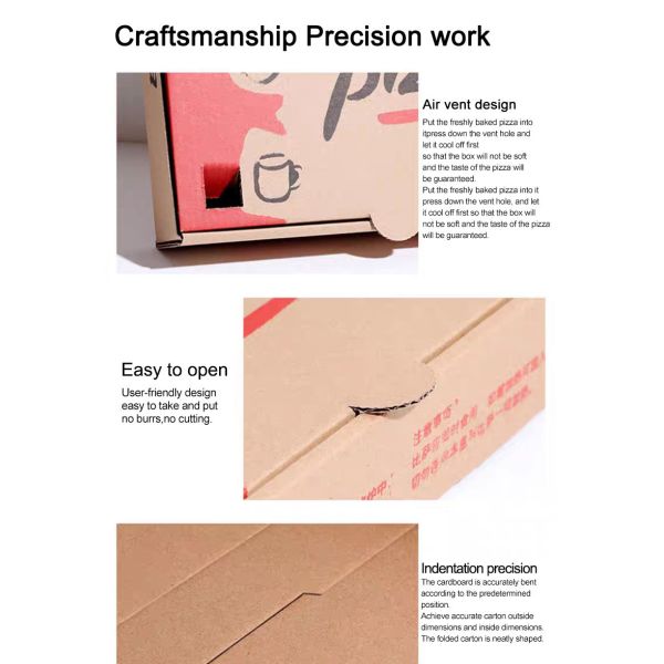 Printed Carton Corrugated Pizza Takeaway Box Container Packaging