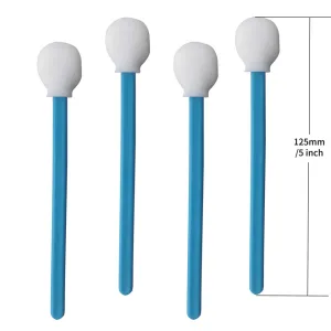 708 Type Long Handle Foam Swab with Round Foam Tip for Precision Cleanroom Cleaning