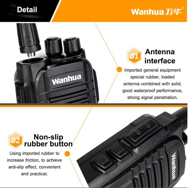 Portable Two Way Radio Handheld Uhf Walkie Talkie for Hotel and Restaurant Staff