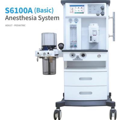 Máquina básica 7 do ventilador da anestesia geral de S6100A tela de TFT LCD
