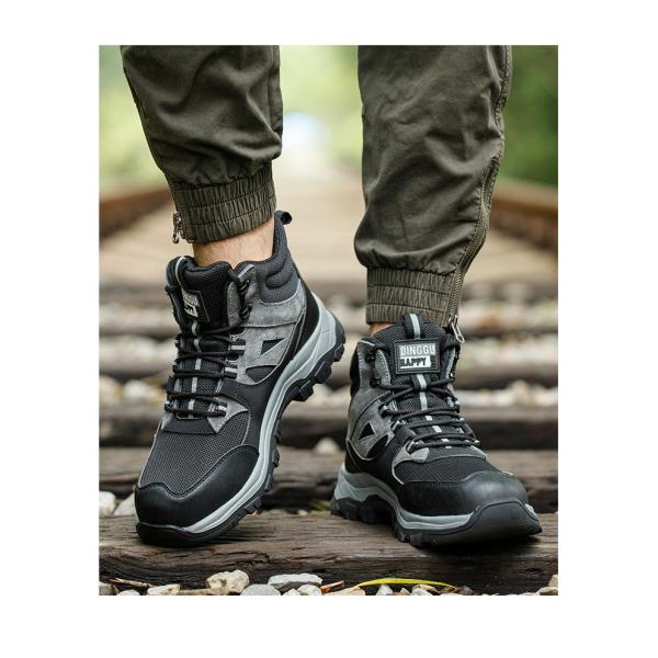 Botas de trabajo de seguridad Botas de seguridad de microfibra Botas de seguridad de Kevlar Botas de seguridad de suela de caucho Botas de trabajo