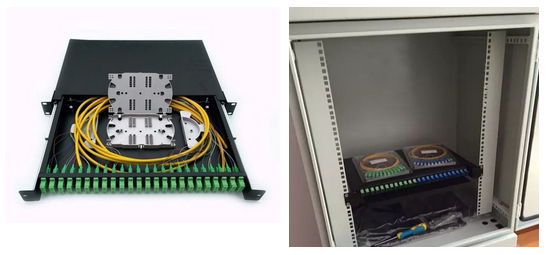 19 Inch FTTH Products 12 24 36 48 72 Ports Fiber Optic ODF LIU Terminal box