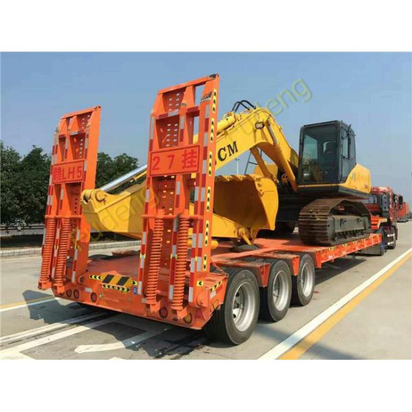 50 tonne Gooseneck low bed semi truck trailer for heavy equipment transport