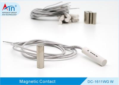 DC-1611WG W; Contato magnético selado encaixado cilíndrico Reed Switch For Home da janela da porta