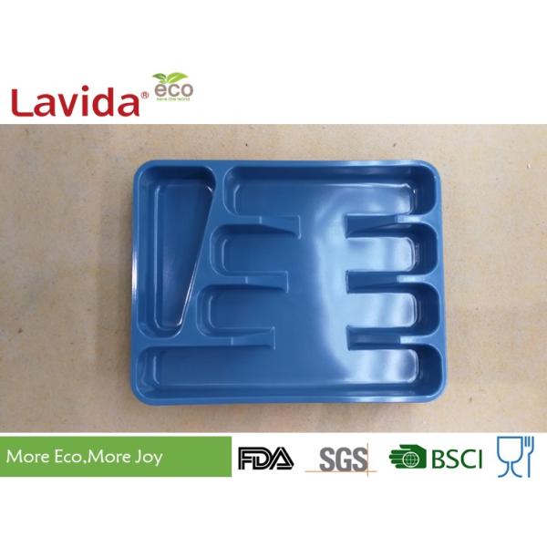 Heat Resistance Bamboo Flatware Tray Light Weight Disposable Contemporary Style