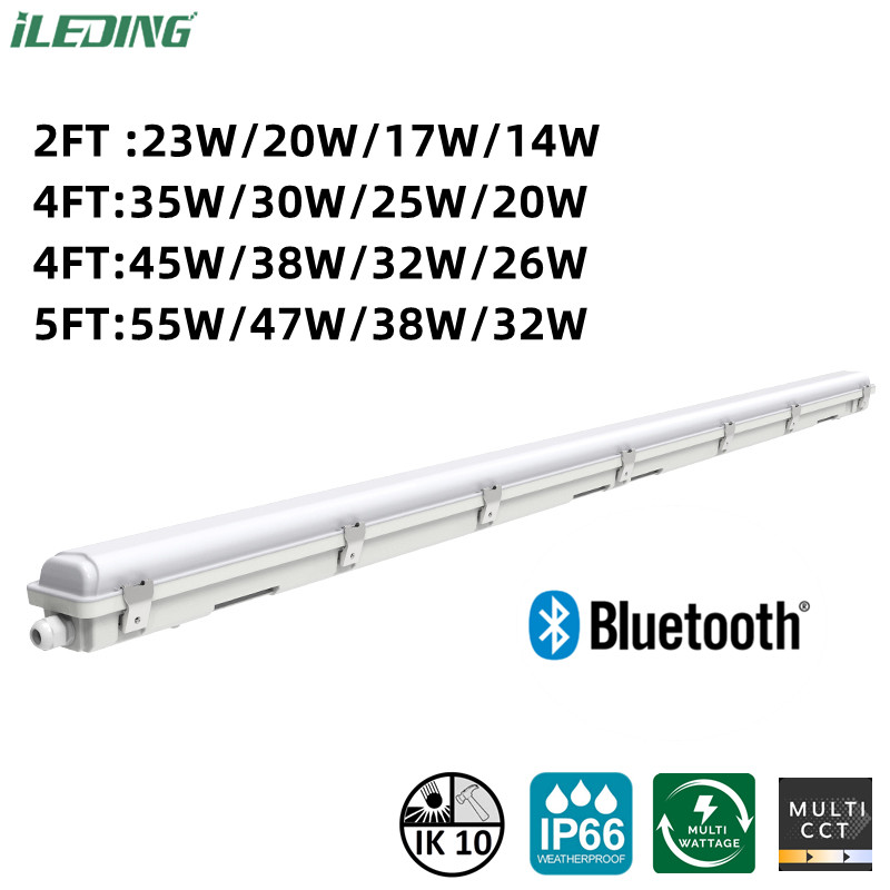 LED Vapor Tight Garage Light Fixture Dimmable IP66 LED Tri-proof Light with CRI Ra 85