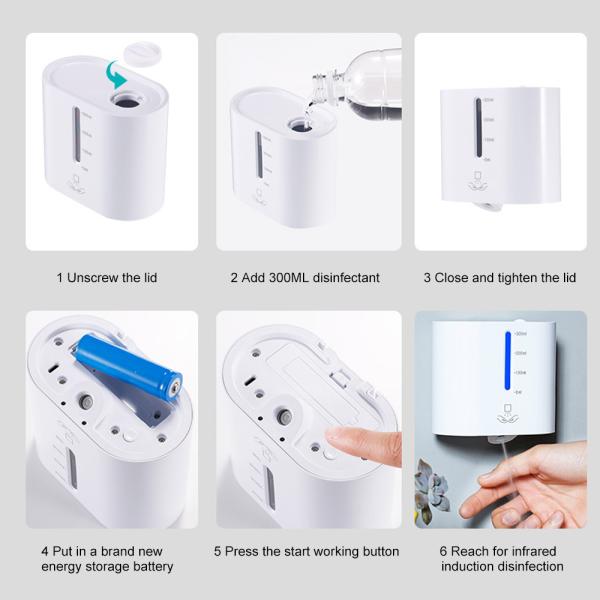 Automatic Wall Mounted Alcohol Spray Dispenser Electric Alcohol Disinfection Sprayer Intelligent