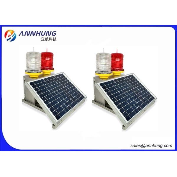 Tower Crane Solar Powered Aviation Light With SUS304 Stainless Steel Case