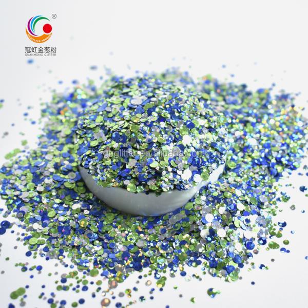 Chunky Starry Gold Glitter Powder Nail Sparkle Powder For Sticker Printing