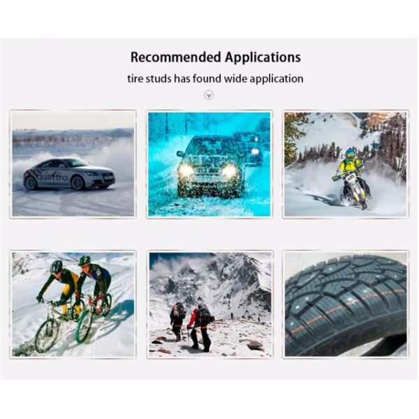 Snow Winter Tungsten Carbide Wear Parts High Wear Resistance Super Grip Ability