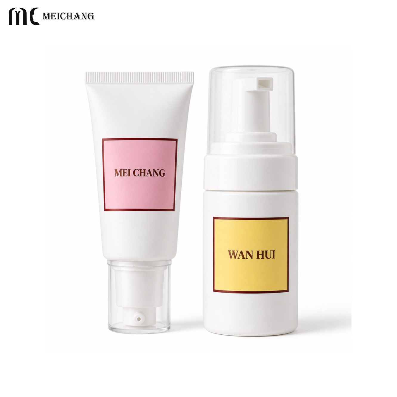 15ml 30ml 50ml 100ml Custom Skincare Packaging Set | Factory Direct Plastic Cosmetic Bottles & Containers(MC-334)