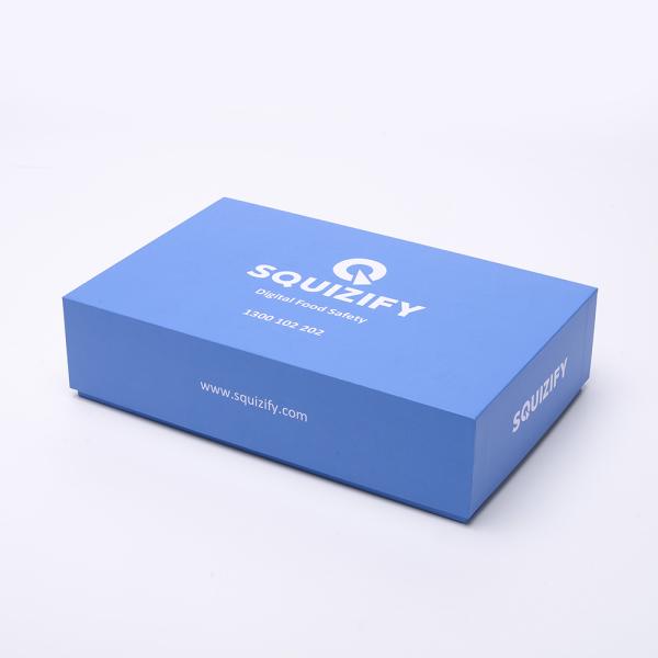 High Quality Small Lid and Base Gift Box Blue Packaging Paper Top and Bottom Paperboard Box With Customized Logo