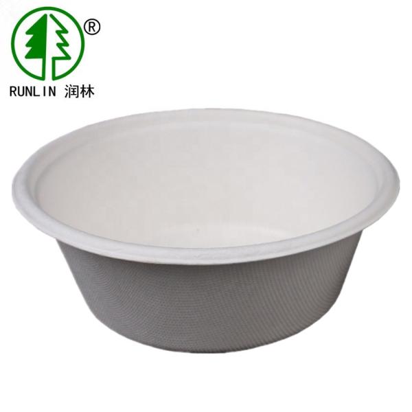 Bacia de papel descartável 350ml do bagaço da cana-de-açúcar das bacias do alimento quente amigável de Eco 500ml
