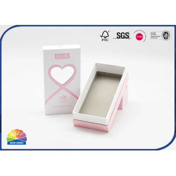 Выбивать логотипа подарочной коробки форменного окна сердца радужный бумажный твердый