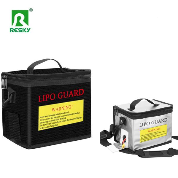 Black silver Waterproof Fireproof Explosion Proof RC Lipo Safe Bag 215X145X165mm For Safe Charging