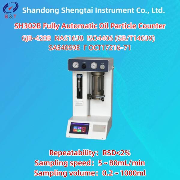 Advanced Fully Automatic Oil Particle Counter Sampling 5～80mL/Min Photoresist Method ISO4406