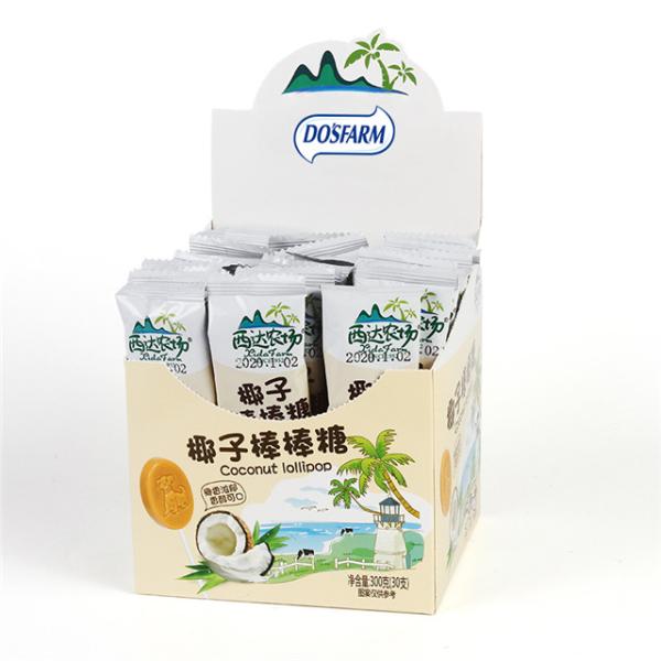 Подгонянная конфета 10g*30 ручки CC леденца на палочке кокоса кладет в мешки