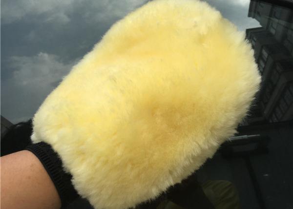 Luva para a limpeza interior do carro, luva de lustro da lavagem do Lambswool do Lambswool 