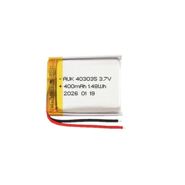 AUK 403035 400mAh 3.7V For Game Helmet Game Controller Battery Wireless Mouse Smart Speaker Polymer Battery