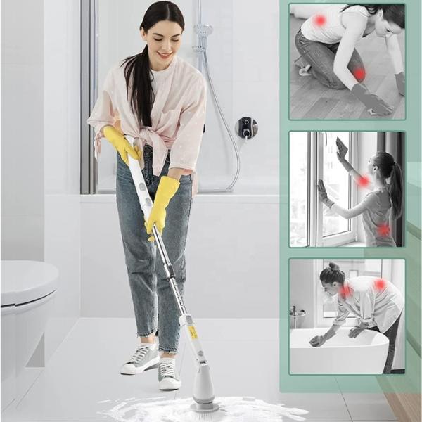 Аккумуляторный электрический свин-скрубер чистящая щетка 2500mAh