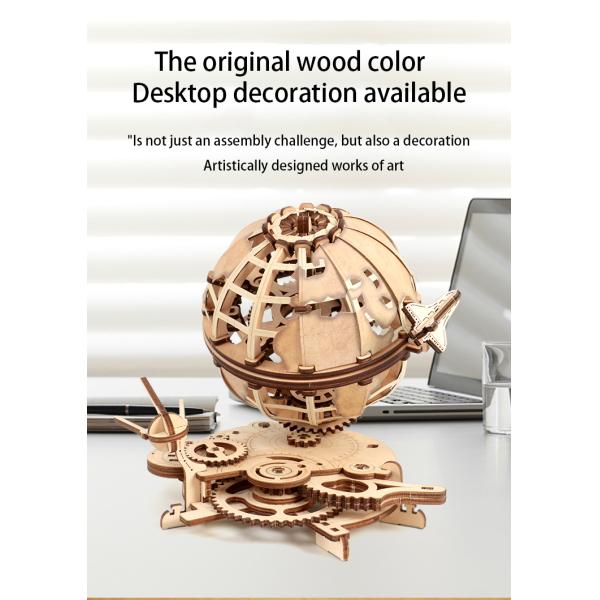 Kids Wooden 3D Power Globe Puzzle Baby Developmental Toys Educational Game