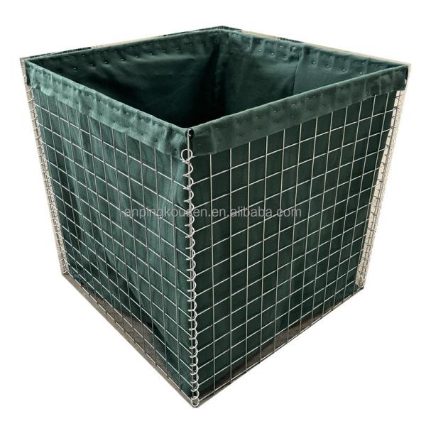 Heavy Galvanized Square Welded Mesh 1x1x1m Sand Protection Barrier with 4mm Wire Gauge