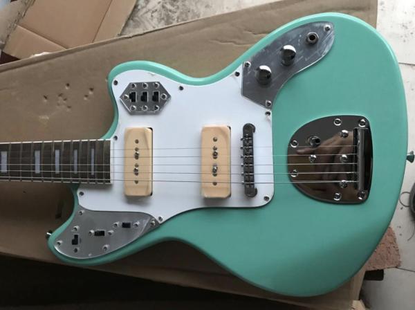 Custom new Jaguar Guitar Light blue electric guitar 2 pickup