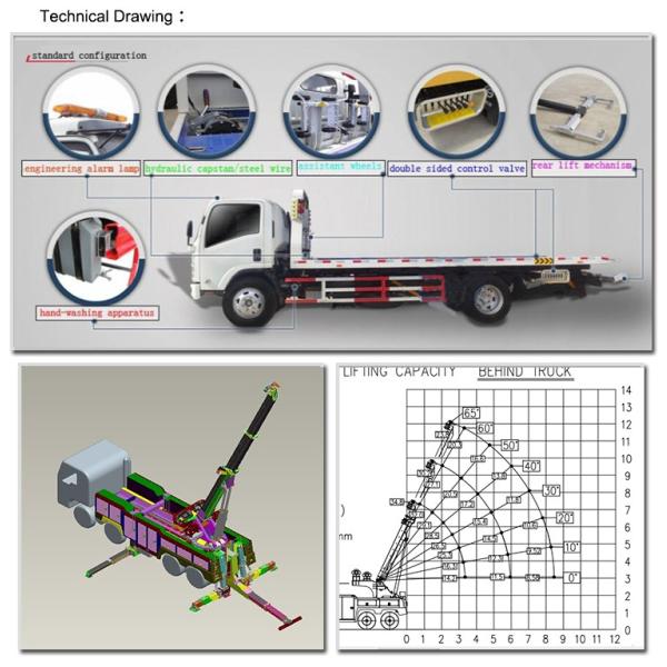 Heavy Rollback Road Wrecker Tow Truck Recovery Vehicle 10 Ton Lifting Capacity
