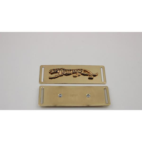 Gold Plated Latest Iron Material Metal Shoelace Charm Leopard Logo Metal Shoe Buckle