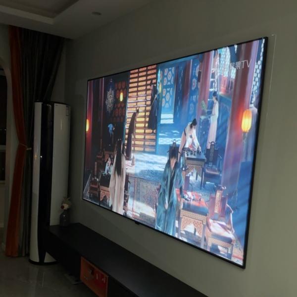 PVC Fixed Frame Screen Wall Mount Anti Light Projection Screen Gray