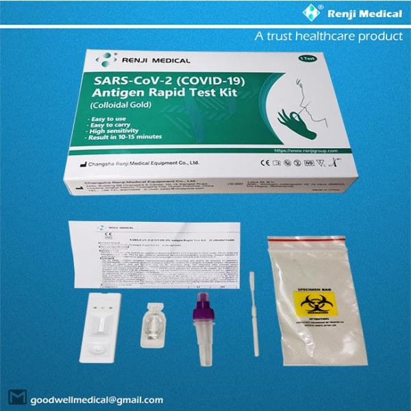 Renji Rapid SARS-COV-2 COVID 19 Antigen Rapid Test Kit Коллоидный золотой назальный мазок