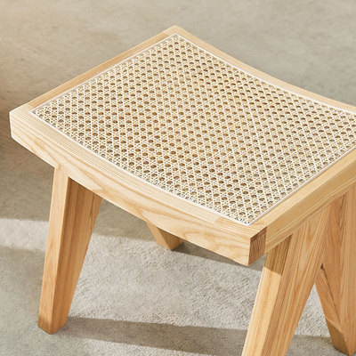 New Design Modern Solid Wood Chair Rattan Bench Leisure Dining Chair Bed Footstool Shoe Bench