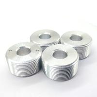 Bague de couplage en aluminium tournée CNC avec filetages externes